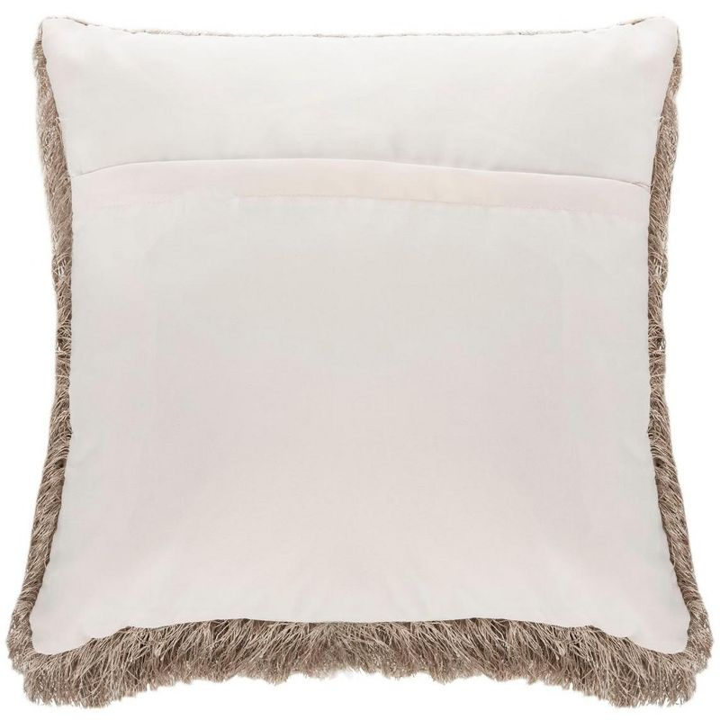 Indoor/Outdoor Shag Pillow - Champagne - 20"X20" - Safavieh