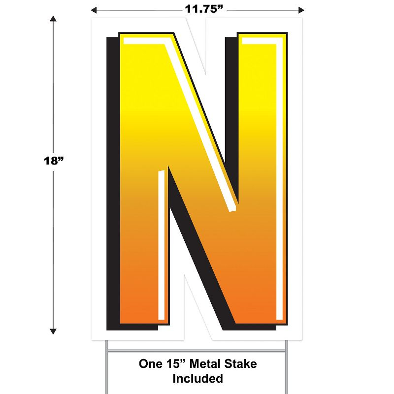 Beistle Plastic  N  Yard Sign, 18", (1/Pkg) Multicolored