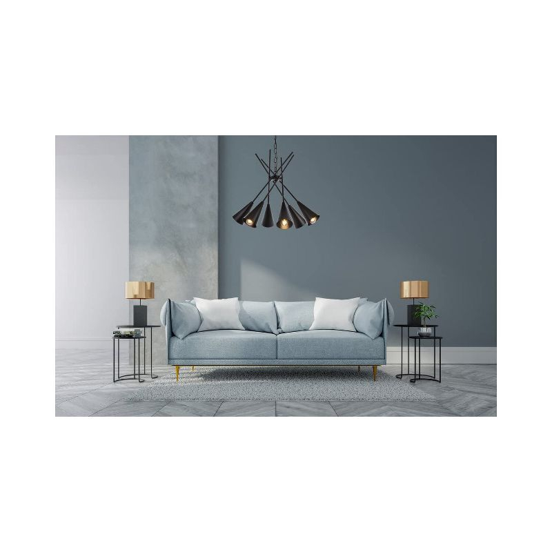 Elegant Lighting Casen 32 inch pendant in black
