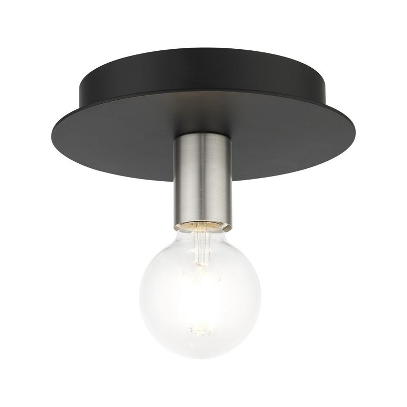 Livex Lighting Hillview 1 - Light Flush Mount in  Black