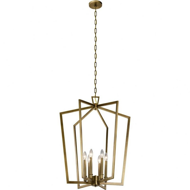 Kichler Lighting Abbotswell 6 - Light Pendant in  Natural Brass