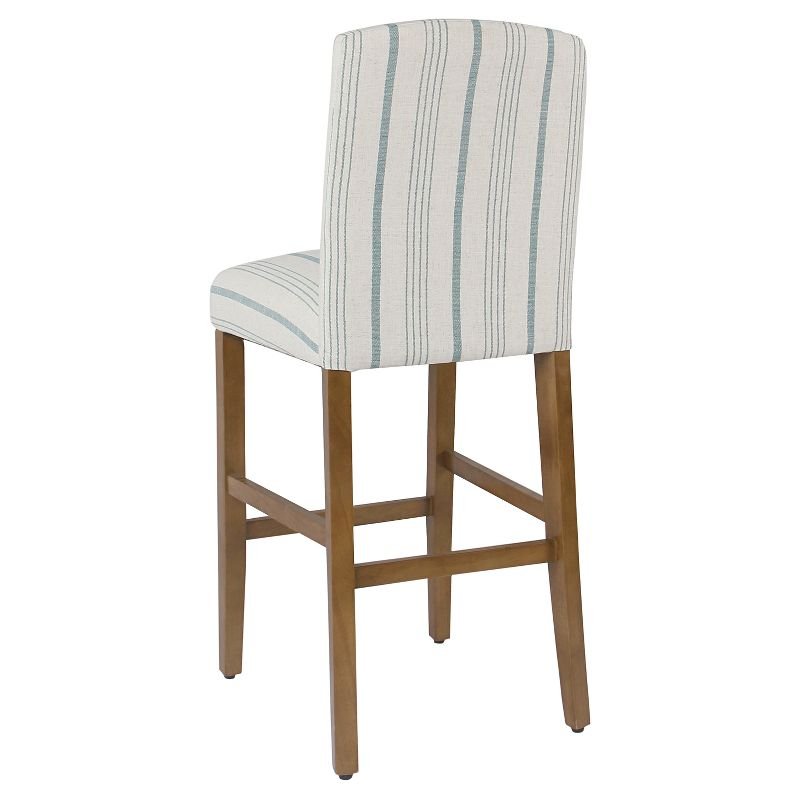 Classic Parsons High Back Barstool Blue - HomePop: Upholstered, Padded, Wood Legs, 250lb Capacity