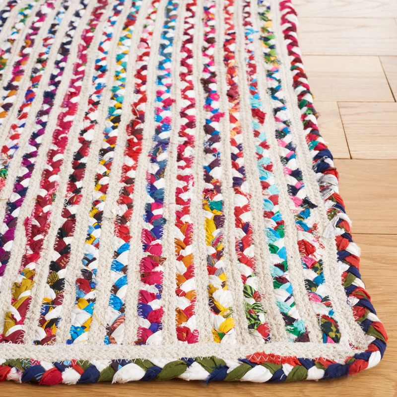 Braided BRD261 Hand Braided Runner Rug - Ivory/Multi - 2'3"x9' - Safavieh.