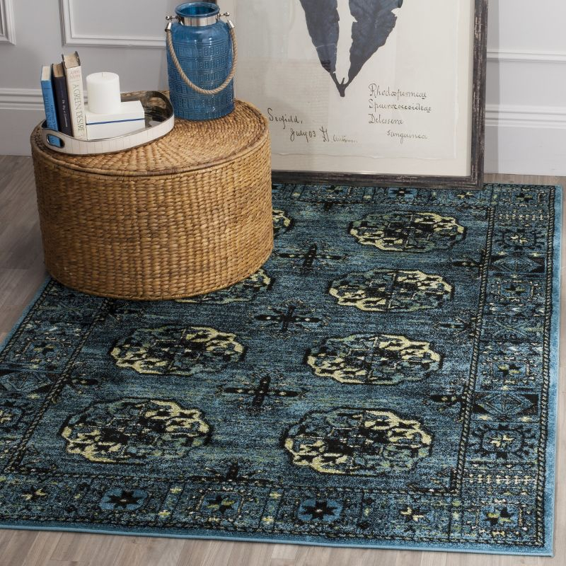 Vintage Hamadan VTH212 Power Loomed Indoor Area Rug - Blue/Multi - 5'3"x7'6" - Safavieh