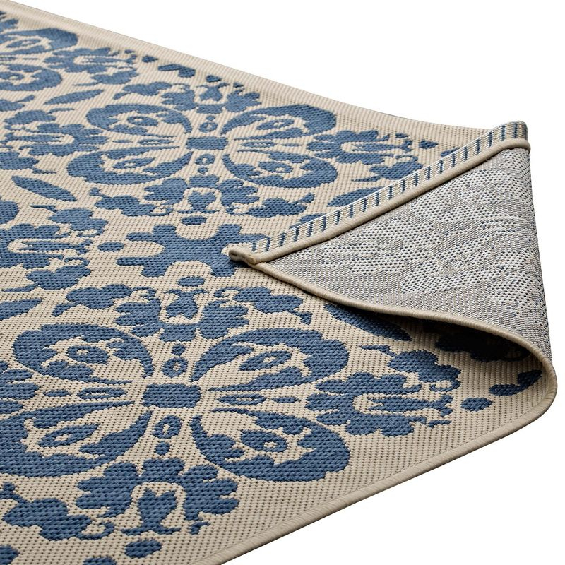 Modway Ariana Vintage Floral Trellis 9x12 Indoor and Outdoor Area Rug