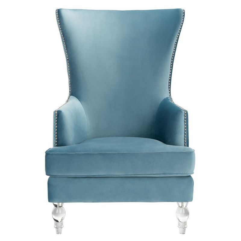 Geode Modern Wingback Chair - SFV4745 - Light Blue - Safavieh Couture
