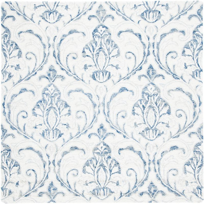 Micro-Loop MLP532 Hand Tufted Area Rug - Ivory/Blue - 5'x5' - Safavieh.