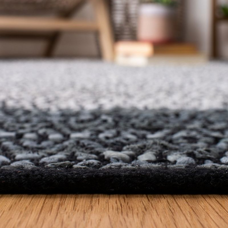 Vintage Leather VTL387 Hand Woven Indoor Area Rug - Light Grey/Charcoal - 6'x6' - Safavieh.