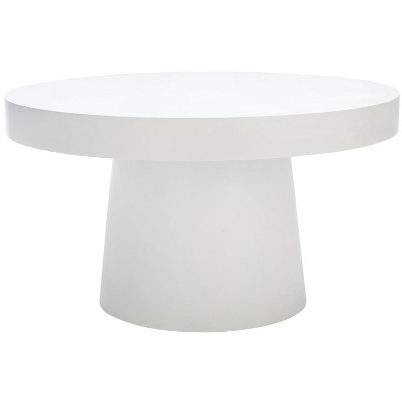 Jaria Faux Concrete Coffee Table - White - Safavieh
