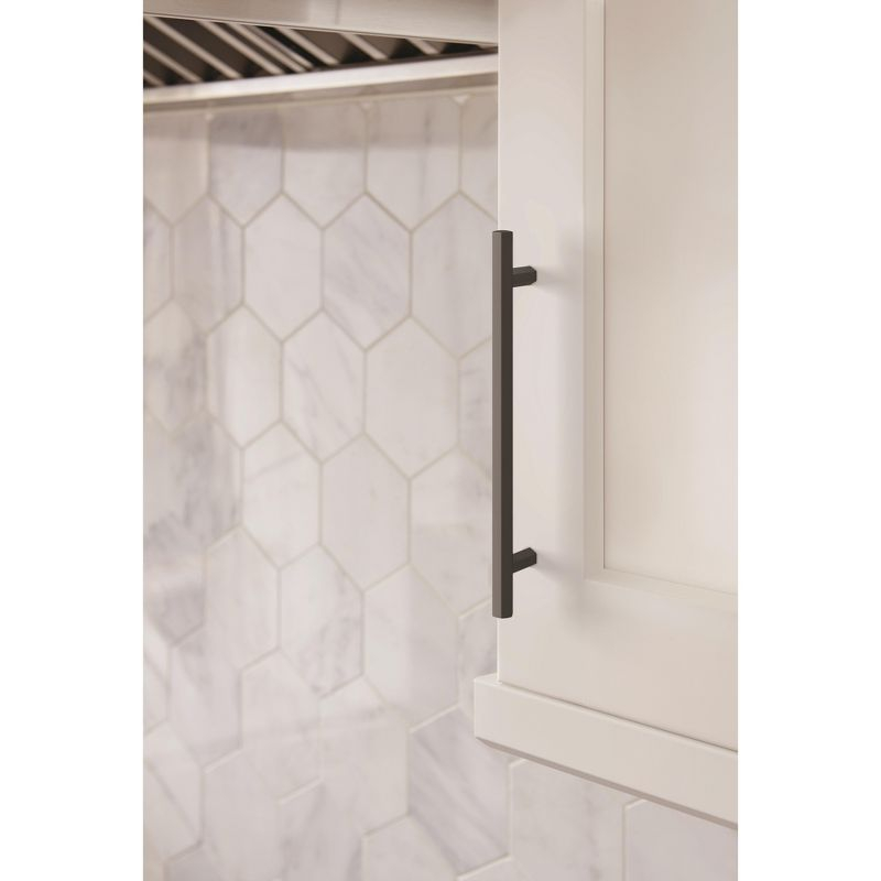 Amerock Caliber 6-5/16 inch (160mm) Center-to-Center Matte Black Cabinet Pull