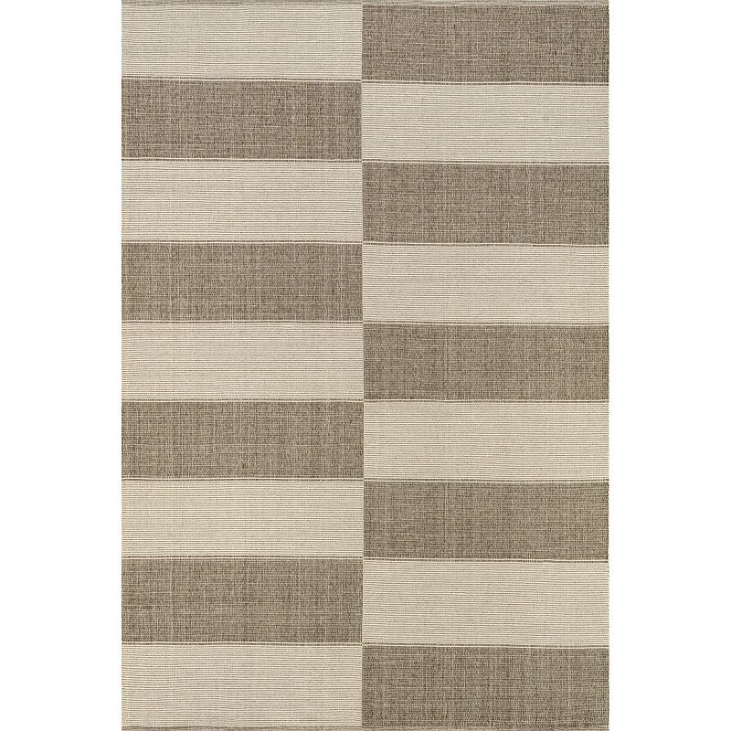 Nuloom Boxelder Checked Cotton Area Rug, 8' x 10', Sand