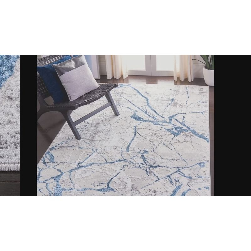 Amelia ALA293 Power Loomed Indoor Accent Rug - Grey/Gold - 3'x5' - Safavieh