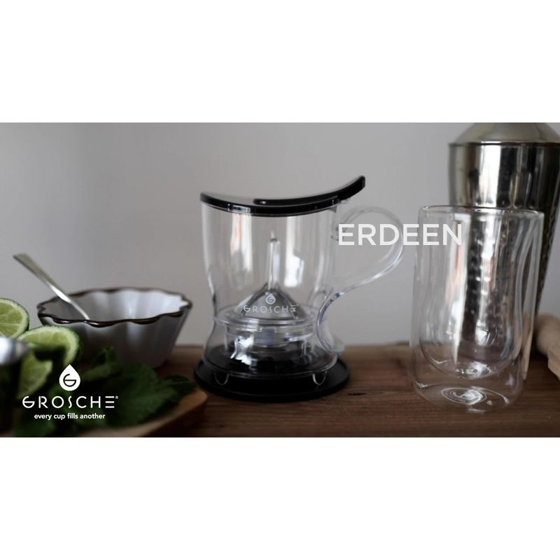 GROSCHE ABERDEEN Smart Tea Maker and Tea Steeper, Red, 17.7 fl oz. Bottom Dispensing Tea Pot