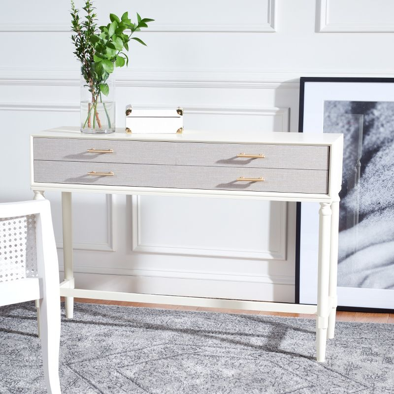 Estella 4 Door Console Table - CNS5732A - White - Safavieh