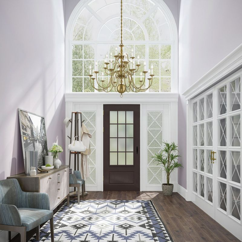 Livex Lighting Williamsburgh 22 - Light Chandelier in  Antique Brass