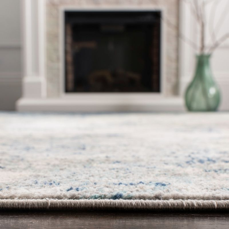 Brentwood BNT822 Power Loomed Area Rug - Light Grey/Blue - 3'x3' - Safavieh.