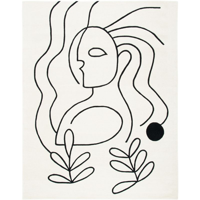 Fifth Avenue FTV111 Hand Tufted Area Rug - Ivory/Black - 8'9"x11'9" - Safavieh.