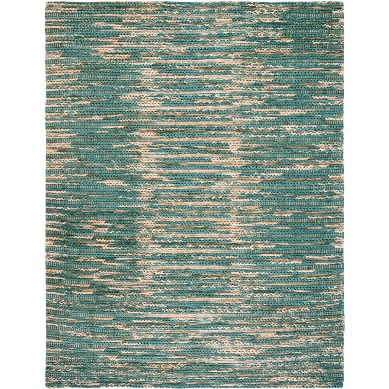 Natural Fiber NF376 Hand Woven Area Rug - Dark Green/Natural - 5'x8' - Safavieh.