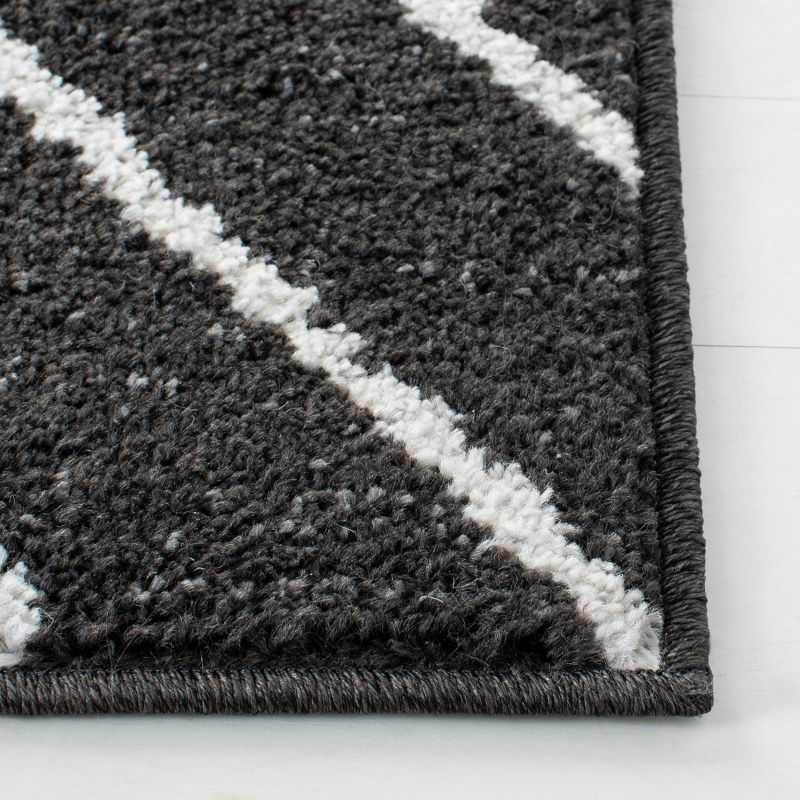 Adirondack ADR241 Machine Made Indoor Area Rug - Brown/Ivory - 6'x6' - Safavieh