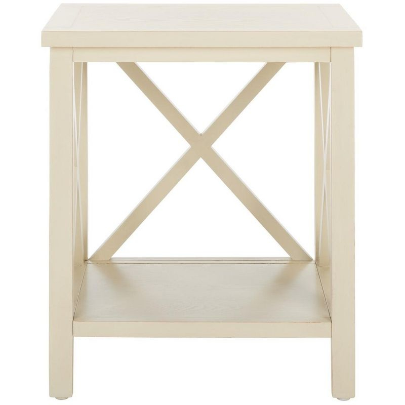Candace End Table - White - Safavieh.