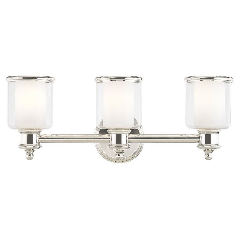 Livex Lighting Middlebush 3 - Light Vanity in  Polished Nickel