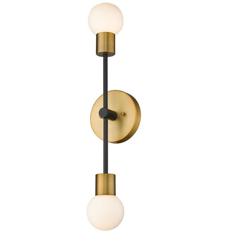 Z-Lite Neutra 2 - Light Wall Light in  Matte Black/Foundry Brass