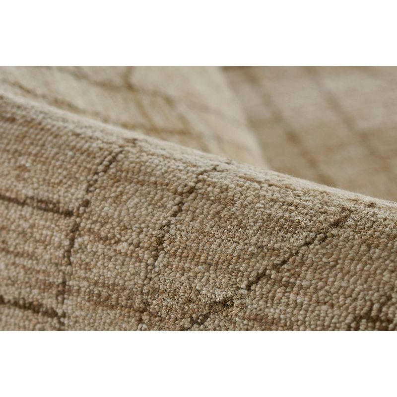 Momeni 2'3"x8' Teppe Rowan Handtufted Runner Rug Natural: Wool, Geometric Pattern, Low Pile, Indoor Use, Handmade