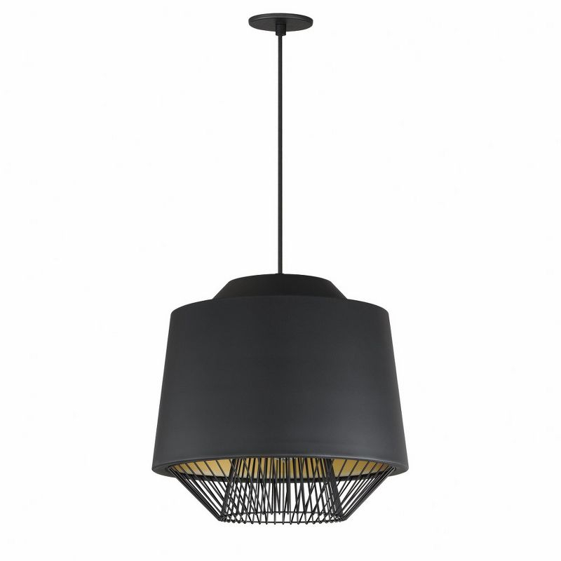ET2 Lighting Phoenix 1 - Light Pendant in  Black/Gold