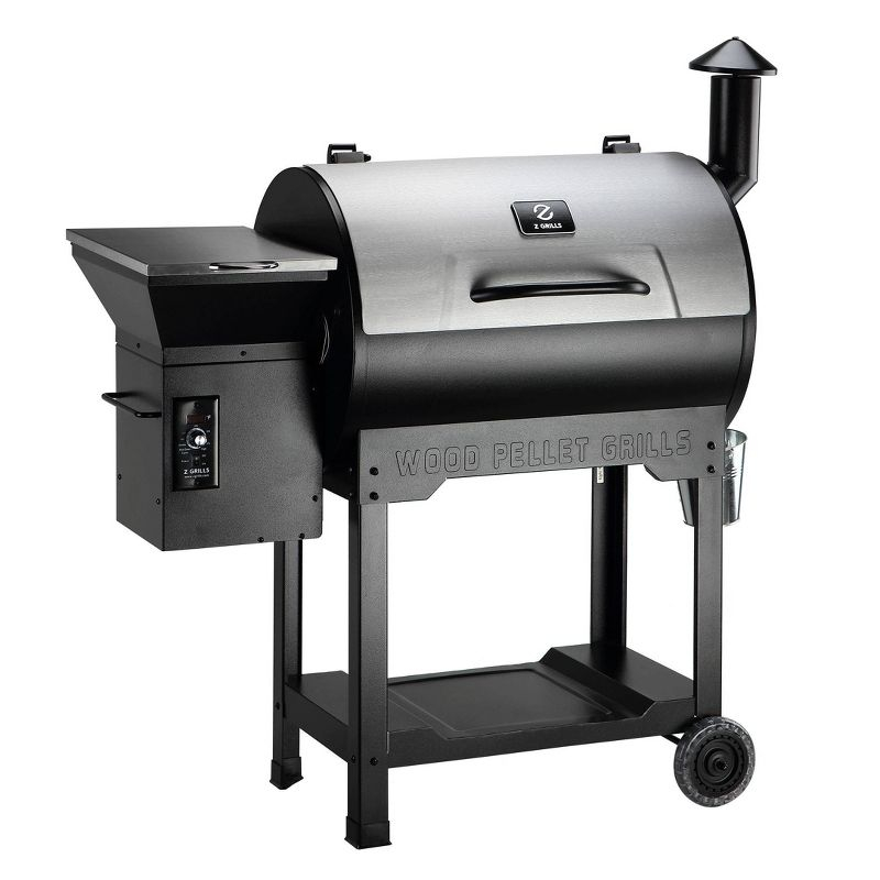 ZPG-7002B3E Wood Pellet Grill BBQ Smoker Digital Control with Cover - Silver - Z Grills