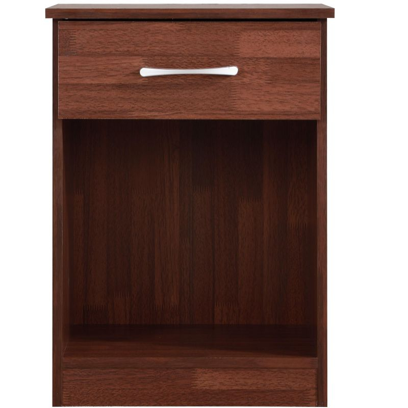 Passion Furniture Lindsey 1-Drawer Cherry Nightstand (24 in. H x 18 in. W x 16 in. D)