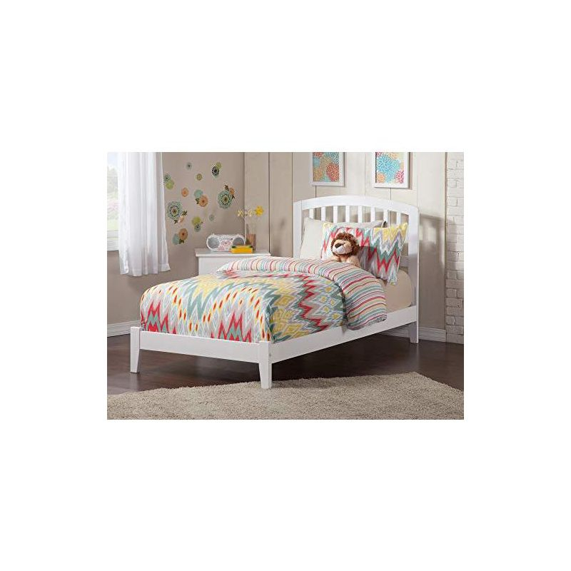 AFI Furnishings Richmond Twin Traditional Bed with Open Footboard and Turbo Charger in White