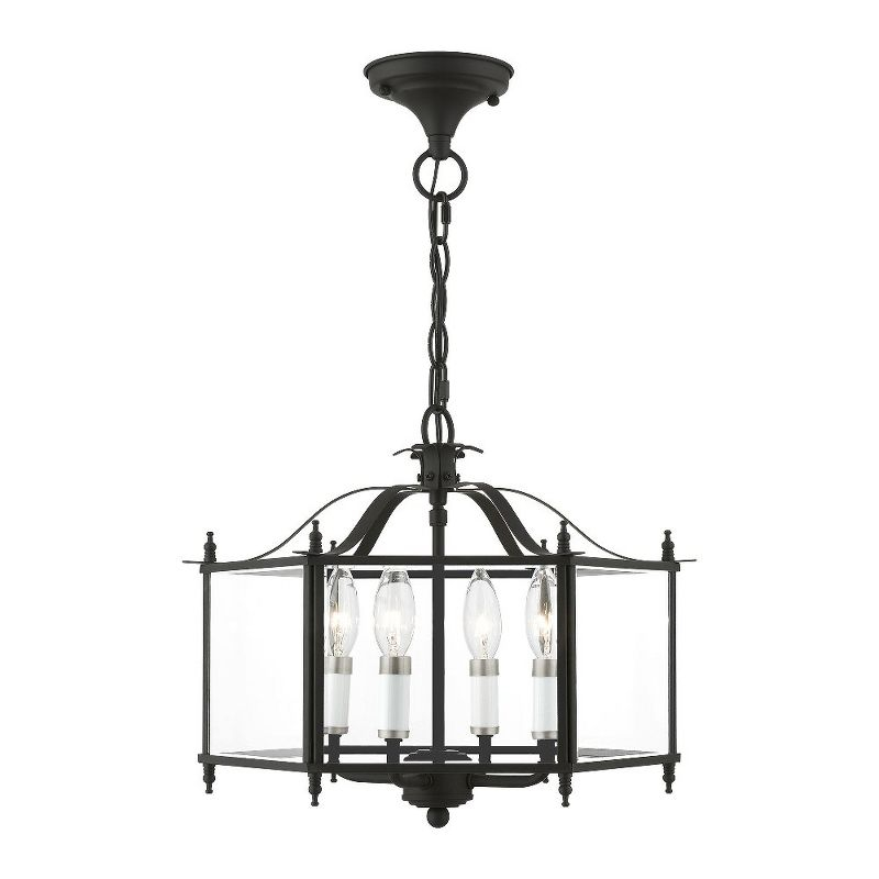 Livex Lighting Livingston 4 - Light Pendant in  Black/Brushed Nickel