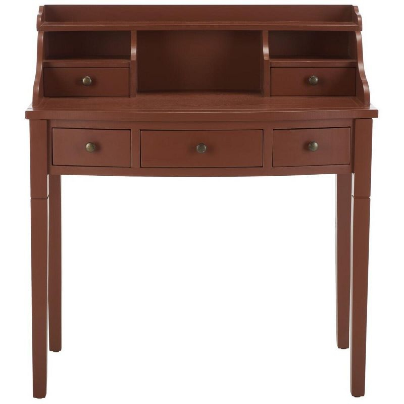 Landon Writing Desk - AMH6516 - Henna Brown - Safavieh Couture