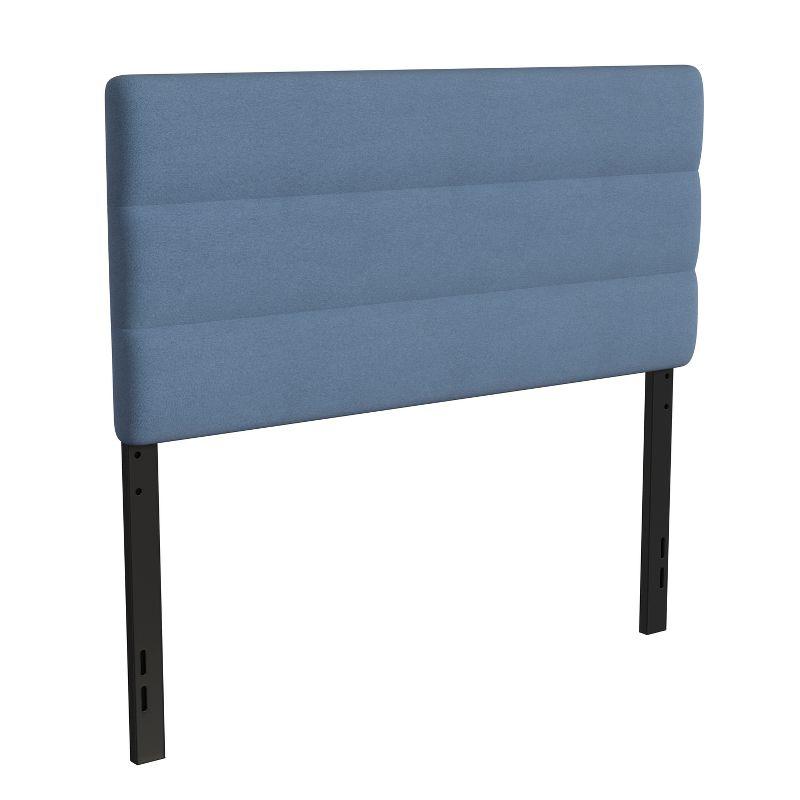 Flash Furniture Paxton Full Channel Stitched Fabric Upholstered Headboard, Adjustable Height from  44.5" to 57.25" - Blue