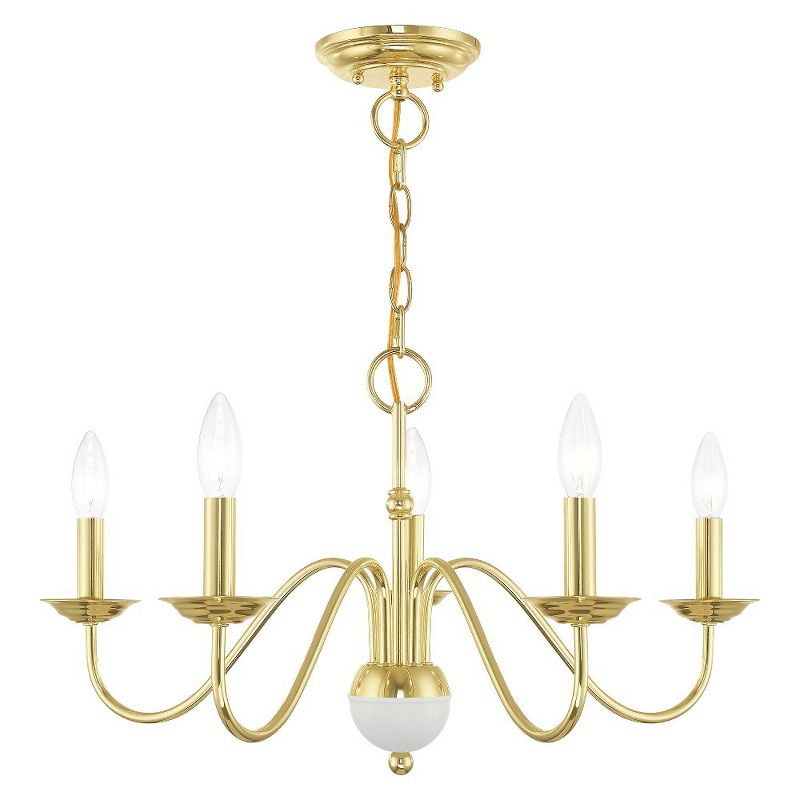 Livex Lighting Windsor 5 - Light Chandelier in  Polished Brass