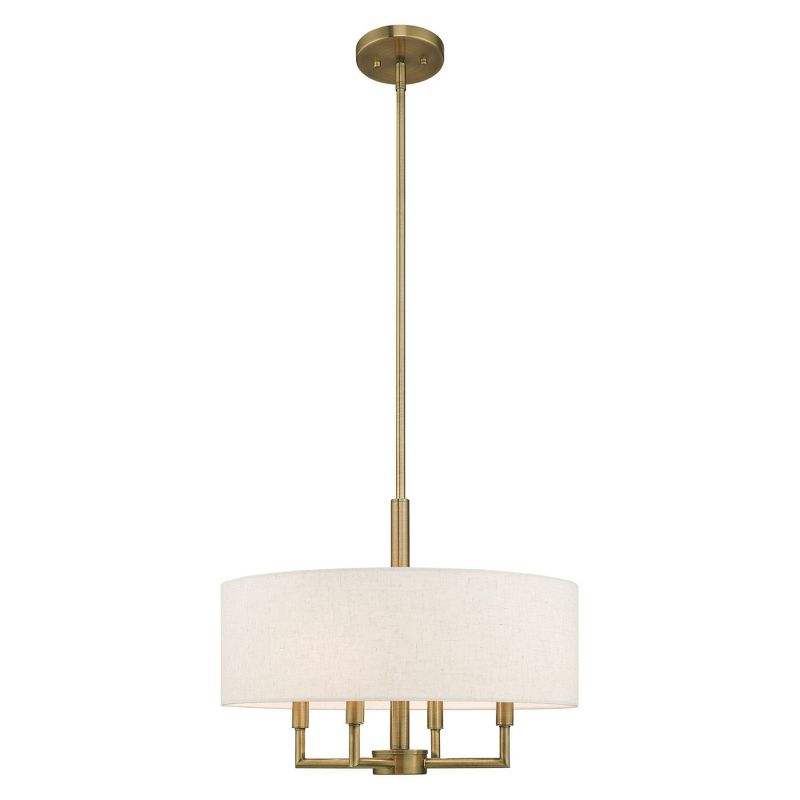 Livex Lighting Meridian 4 - Light Chandelier in  Antique Brass