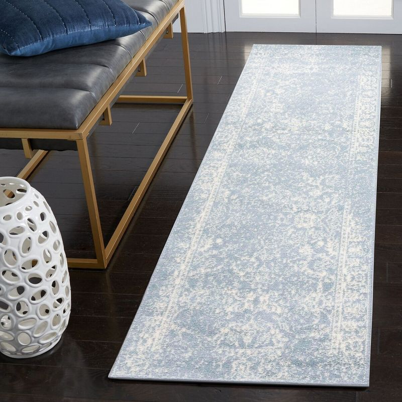 Adirondack ADR109 Machine Made Indoor Runner - Slate/Ivory - 2'-1"x6' - Safavieh