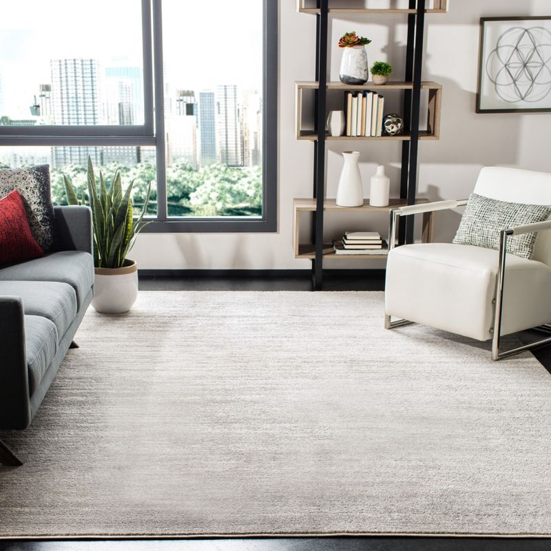 Adirondack ADR113 Machine Made Indoor Area Rug - Ivory/Silver - 5'x5' - Safavieh