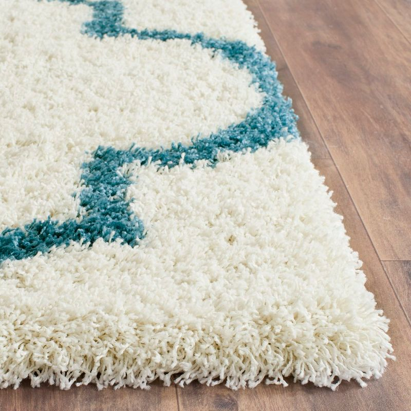 Shag Kids SGK566 Power Loomed Indoor Area Rug - Ivory/Blue - 4'x6' - Safavieh.