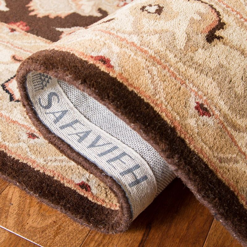 Heritage HG817 Hand Tufted Area Rug - Espresso/Ivory - 8'3"x11' - Safavieh.