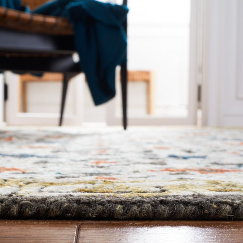 Aspen APN294 Hand Tufted Accent Rug - Blue/Taupe - 2'x3' - Safavieh.