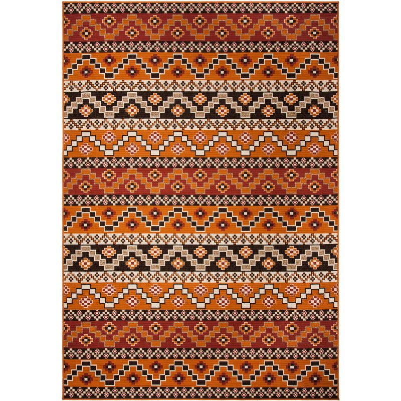 Veranda VER095 Power Loomed Indoor/Outdoor Area Rug - Rust/Red - 6'7"x9'6" - Safavieh.