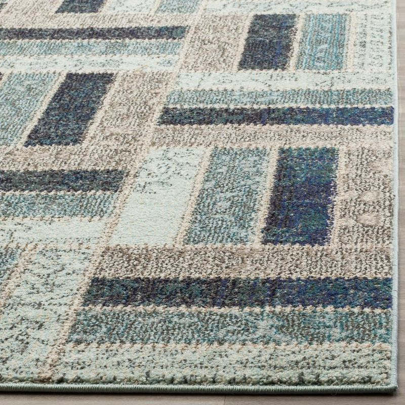 Monaco MNC214 Power Loomed Indoor Area Rug - Grey/Blue - 8'x11' - Safavieh