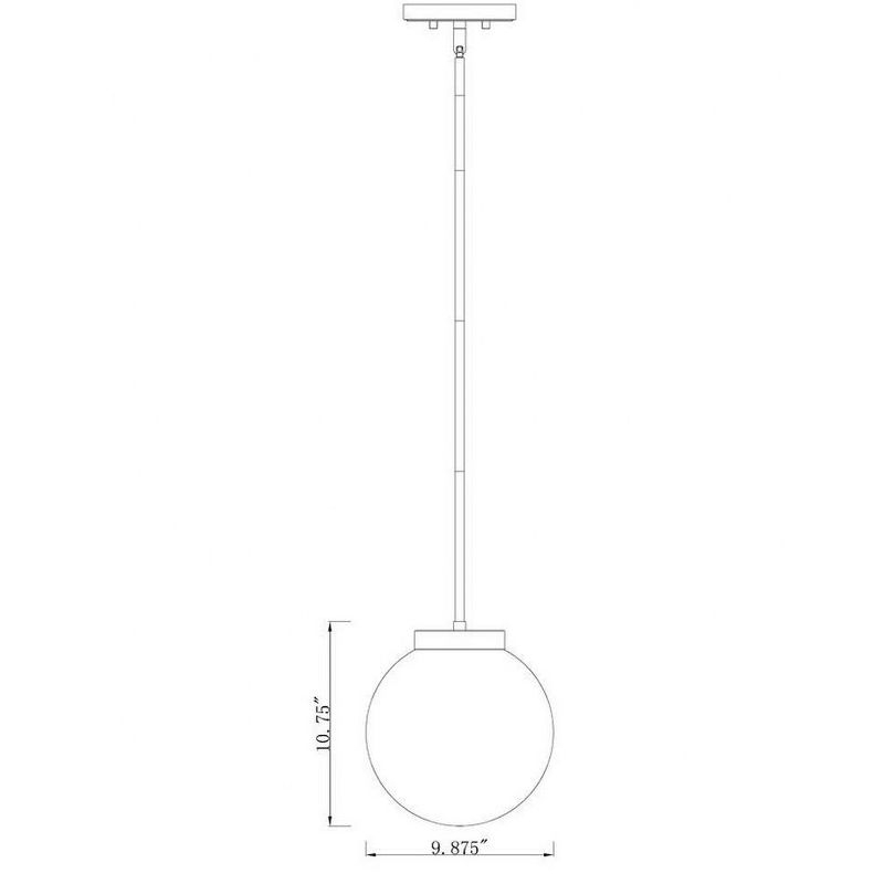 Z-Lite Parsons 1 - Light Pendant in  Matte Black/Olde Brass