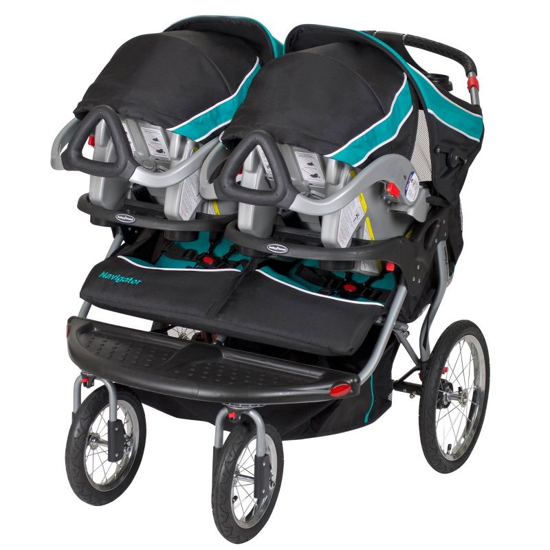 Baby Trend Navigator Double Jogger Stroller - Blue Tropic