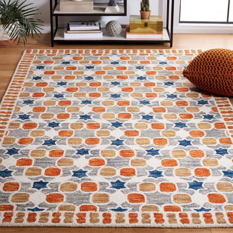 Aspen APN128 Hand Tufted Area Rug  - Ivory/Grey - 3'x5' - Safavieh.