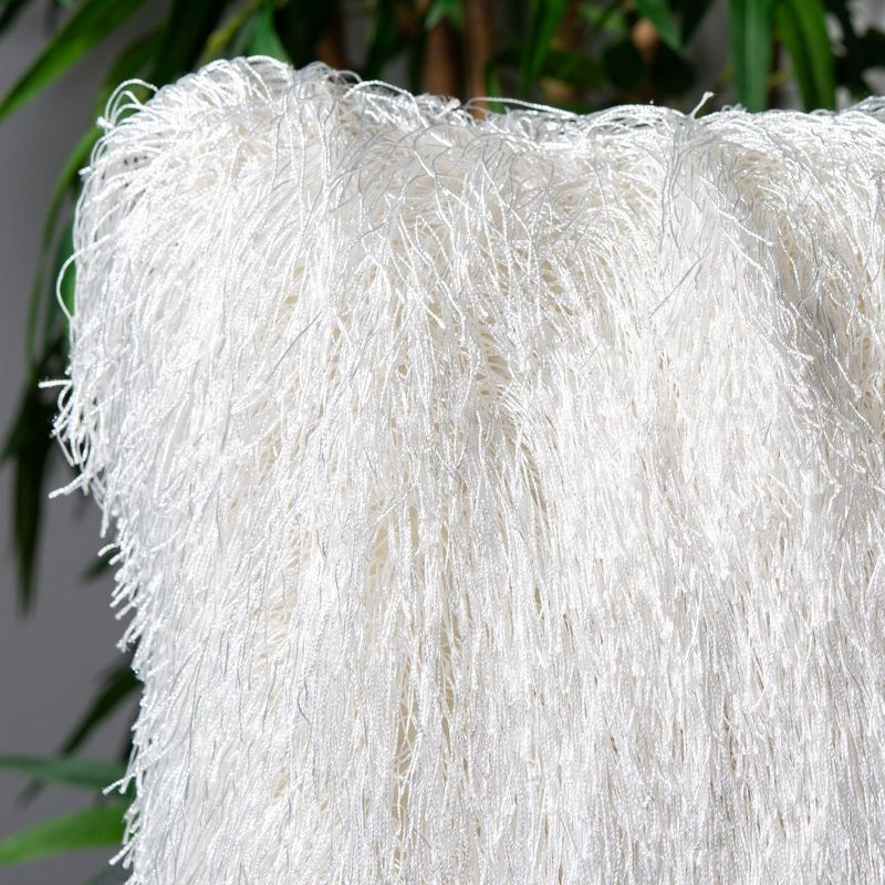 Indoor/Outdoor Shag Pillow - Pearl - 14"X24" - Safavieh