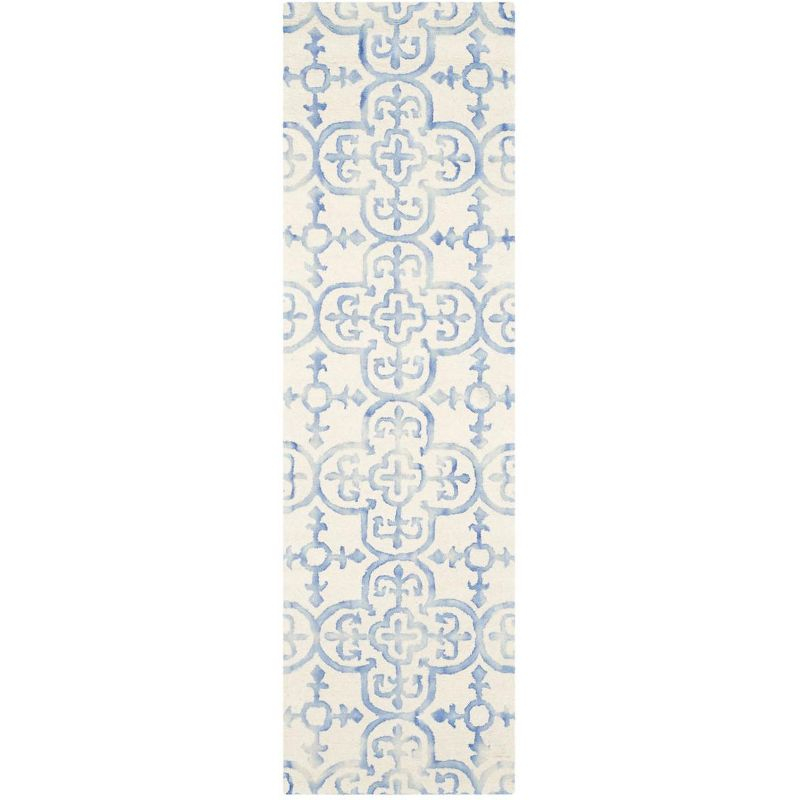 Dip Dye DDY711 Hand Tufted Indoor Runner - Ivory/Blue - 2'3"x8' - Safavieh