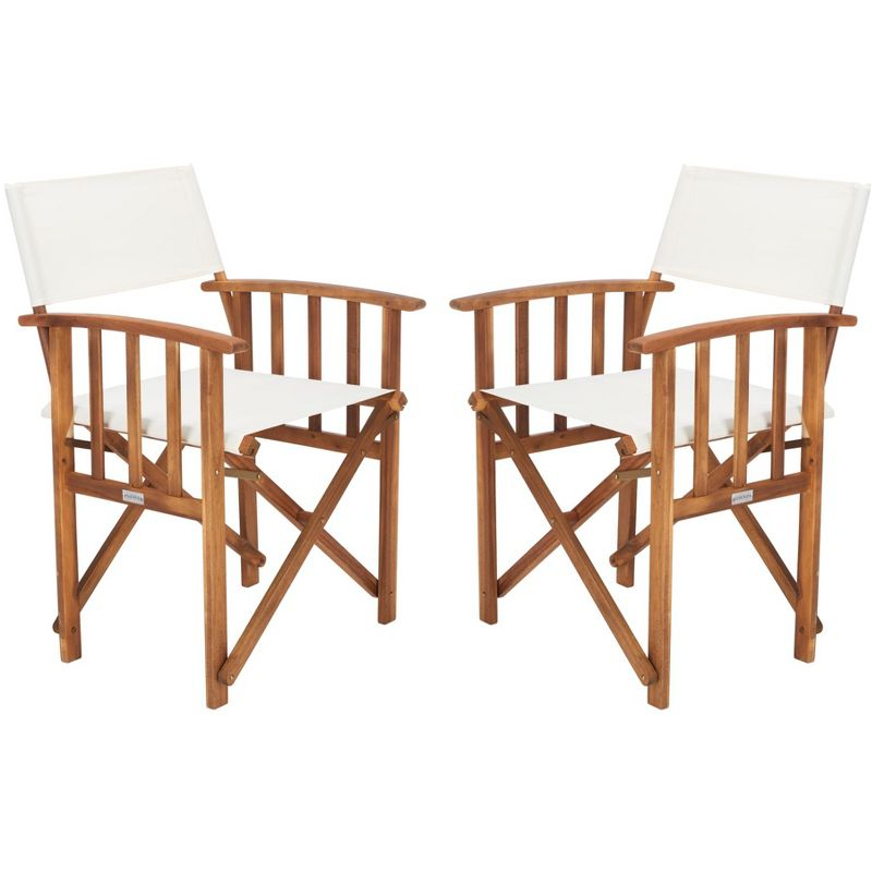 Laguna Director Chair Indoor/Outdoor (Set Of 2) - PAT7004 - Natural/Beige - Safavieh