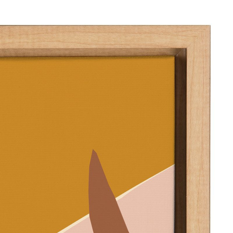 Kate and Laurel Sylvie Sunrise Dove Framed Canvas by Kate Aurelia Holloway, 23x33, Natural